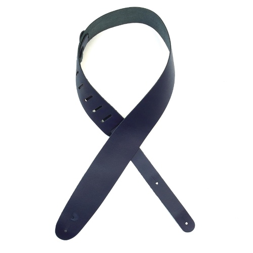 Classic Leather Guitar Strap, Blue, by D'Addario