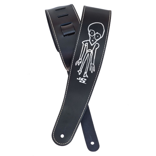 Planet Waves Joe Satriani Leather Guitar Strap, Grey Man