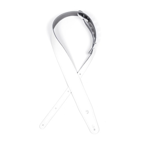 Reversible Leather Guitar Strap, Black/White, by D'Addario