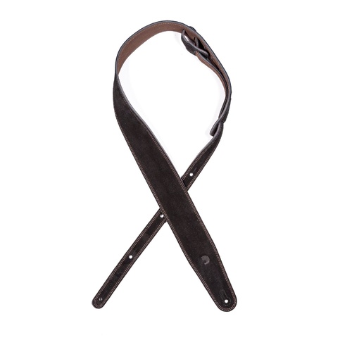 Reversible Leather Guitar Strap, Black/Brown Suede, by D'Addario