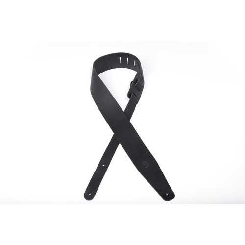 Planet Waves Thick Leather Guitar Strap, Black
