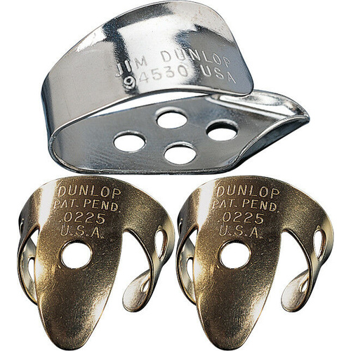 Jim Dunlop 1 x Nickel Silver Thumb Pick & 2 x Brass .018 IN Finger Picks, Banjo