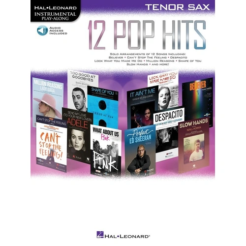 12 Pop Hits for Tenor Saxophone - Instrumental Play-Along