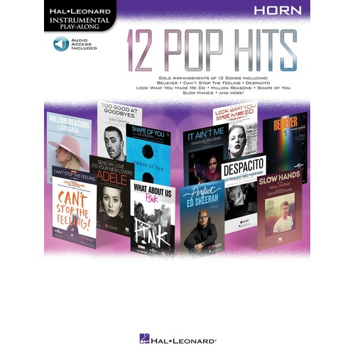 12 Pop Hits Horn Book/Online Audio (Softcover Book/Online Audio)