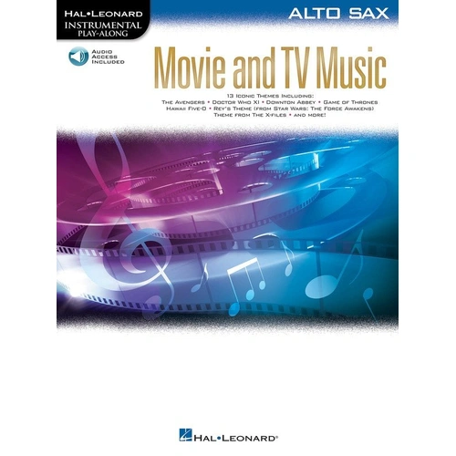 Movie and TV Music for Alto Saxophone Book with Audio Access