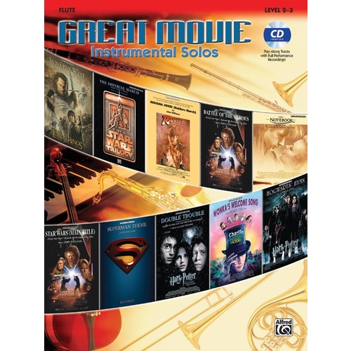 Great Movie Inst Solos Flute Book/CD