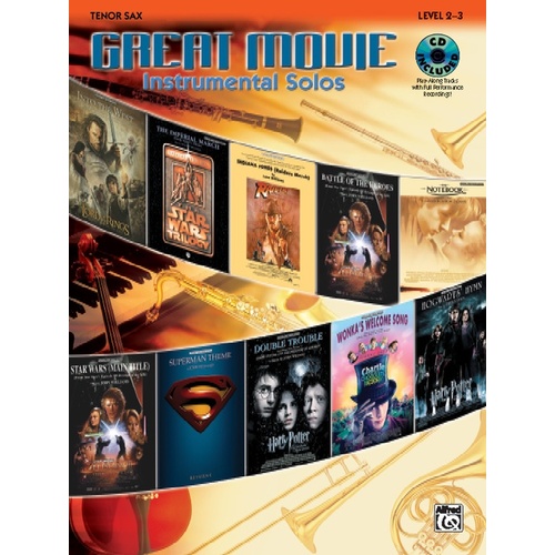 Great Movie Inst Solos Tenor Sax Book/CD