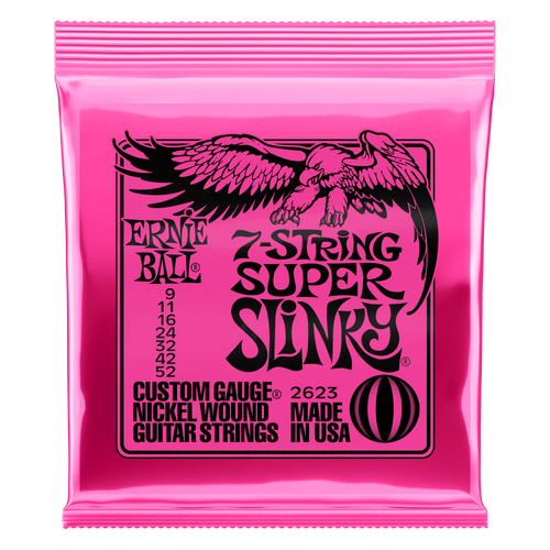 Ernie Ball 7-String Super Slinky Nickel Wound Set .009-.052 Gauge