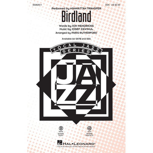 Birdland SSA (Octavo)