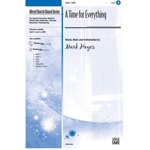 Time for Everything SATB Choral Sheet Music