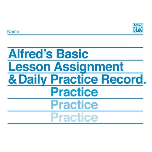 Alfred's Basic Piano Library (ABPL) Lesson Assignment & Daily Practice Record