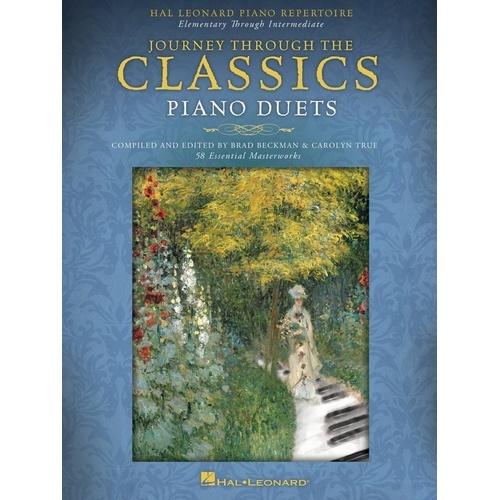 Journey Through the Classics Piano Duets - 58 Classical Works for 1 Piano, 4 Hands, Graded from Elementary to Intermediate, Comb-Bound, 176 Pages