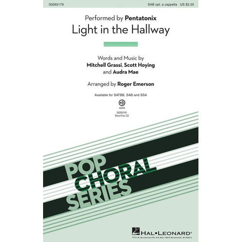 Light In The Hallway SAB Opt A Cappella (Octavo)