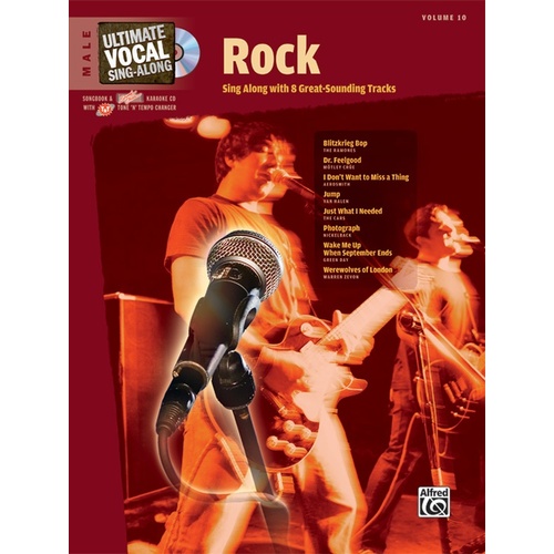 Ultimate Vocal Singalong Rock Male Voice Book/CD