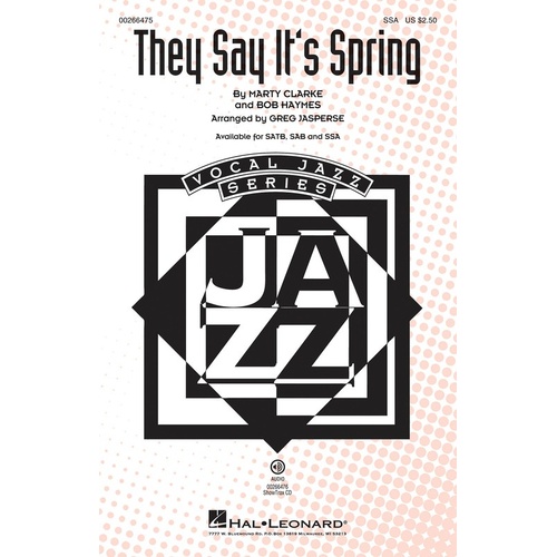 They Say Its Spring SSA (Octavo)