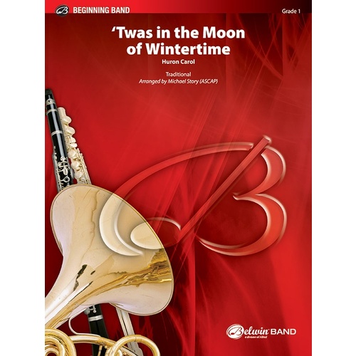 Twas in the Moon of Wintertime Concert Band Sheet Music Grade 1