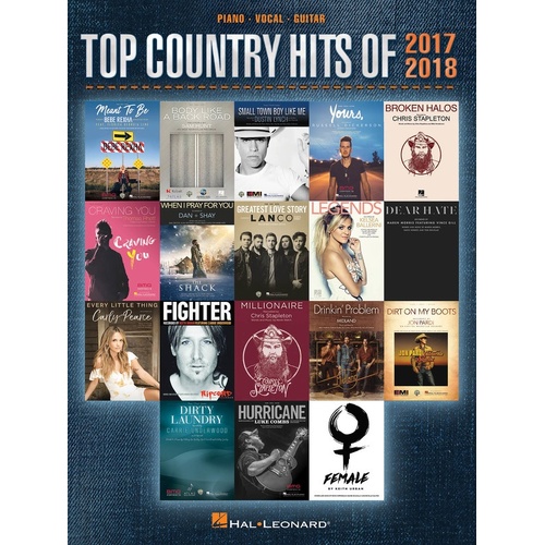 Top Country Hits Of 2017-2018 PVG (Softcover Book)