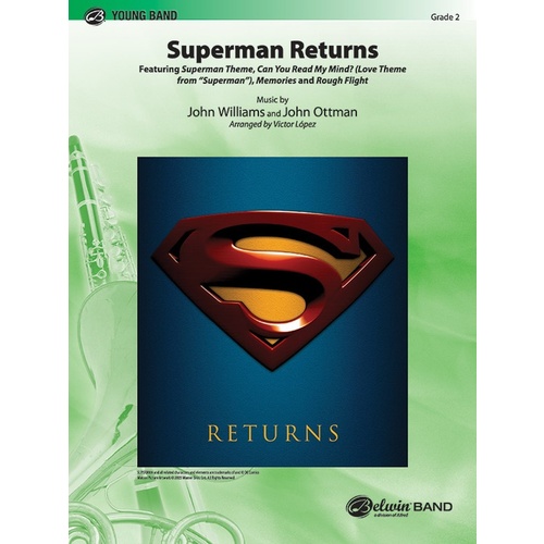 Superman Returns Concert Band Sheet Music Grade 2