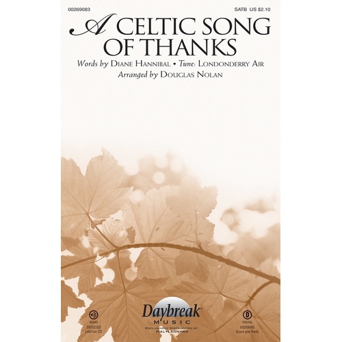 A Celtic Song Of Thanks SATB (Octavo)