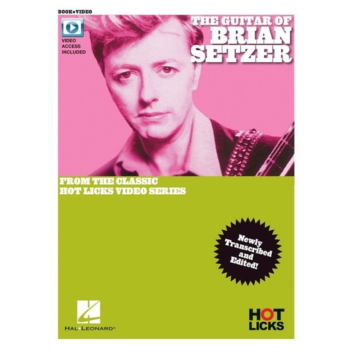 The Guitar of Brian Setzer Hot Licks BK/OLV - Instruction Book with Online Access, 56 Pages, Hal Leonard, Learn Rockabilly, Blues, Jazz, Country Techn