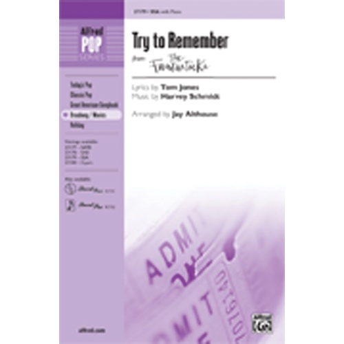 Try to Remember SSA Choral Sheet Music