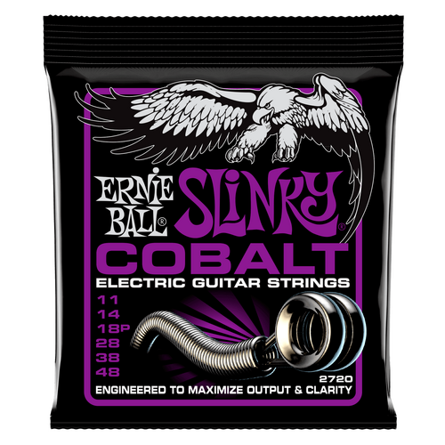 Ernie Ball Power Slinky Cobalt Electric Guitar Strings 11-48 Gauge