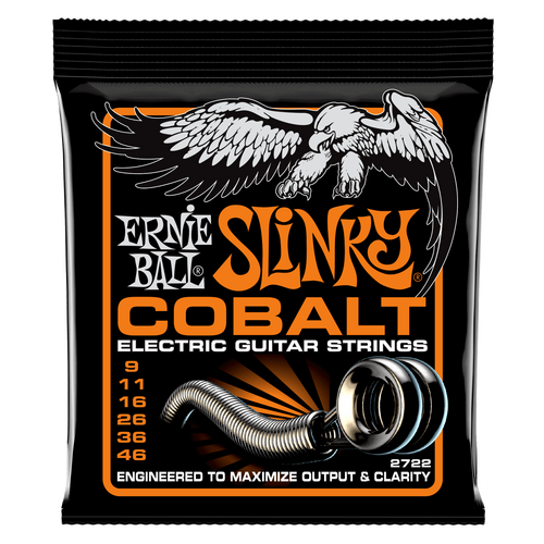 Ernie Ball Hybrid Slinky Cobalt Electric Guitar Strings, 9-46 Gauge