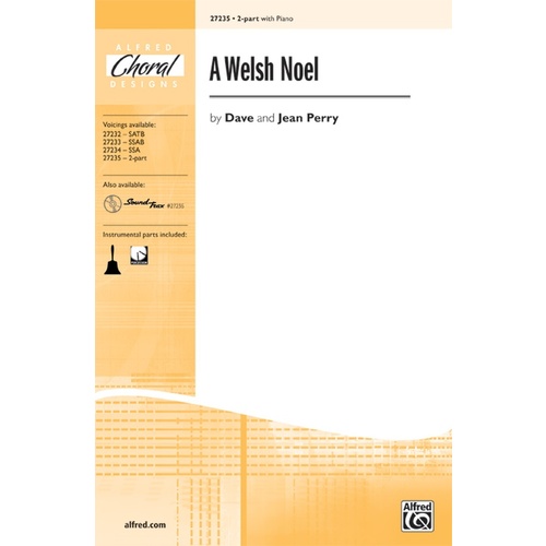 A Welsh Noel Choral Sheet Music for 2 Part Treble/SA Unison