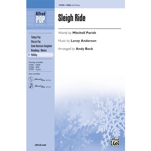 Sleigh Ride Choral Sheet Music for 3 Part Mixed/SAB