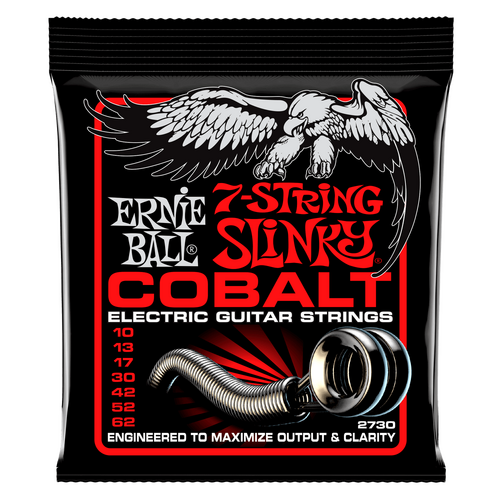 Ernie Ball Skinny Top Heavy Bottom Slinky Cobalt 7-String Electric Guitar Strings