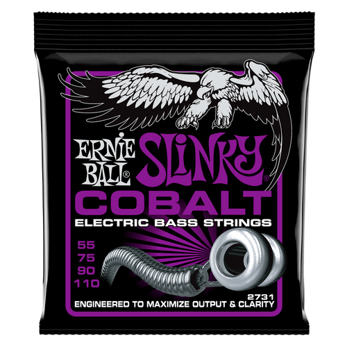 Ernie Ball Power Slinky Cobalt Electric Bass Strings 55-110 Gauge