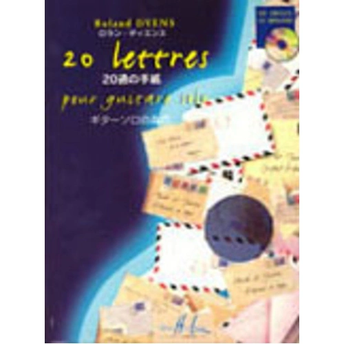 Dyens - 20 Lettres pour Guitar Solo, Roland Dyens, Edition Henry Lemoine, 1 Page, Guitar Solo