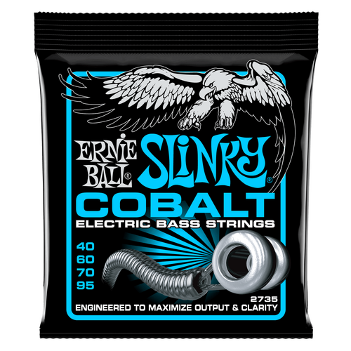 Ernie Ball Extra Slinky Cobalt Electric Bass String, 40-95 Gauge