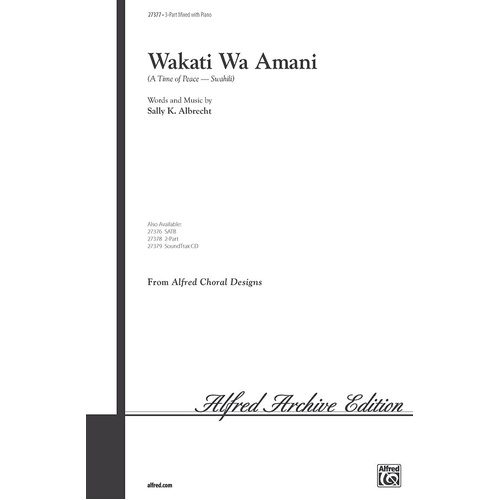 Wakati Wa Amani SAB Choral Sheet Music
