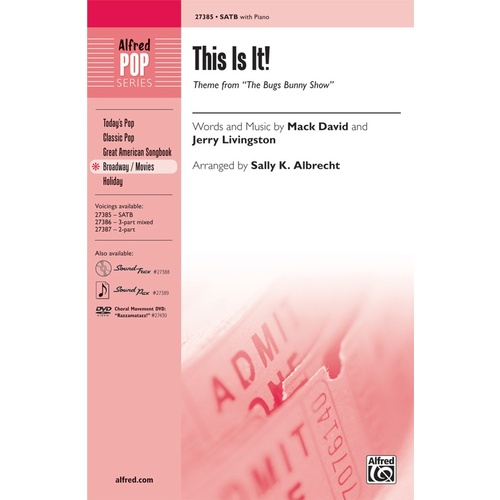 This Is It (Theme from Bugs Bunny) SATB Flute Sheet Music
