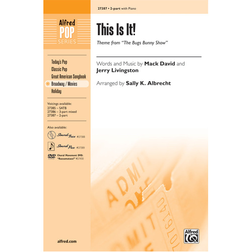 This Is It (Theme from Bugs Bunny) Choral Sheet Music 2 PT