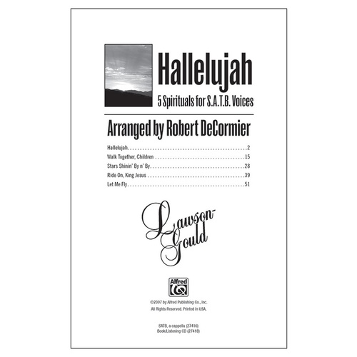 Hallelujah 5 Spirituals For SATB Voices