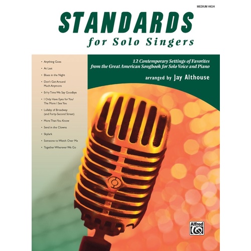 Standards for Solo Singers Medium High Book & CD