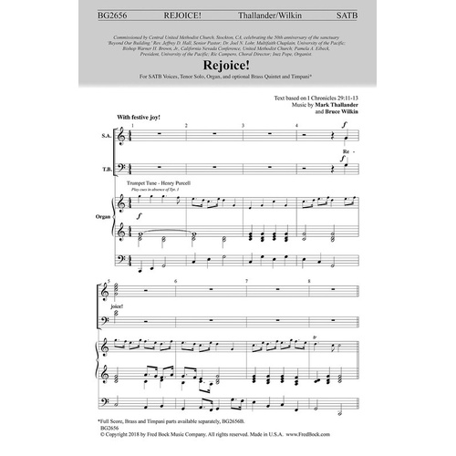 Rejoice SATB (Octavo)