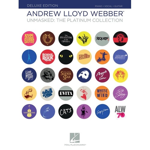 Andrew Lloyd Webber - Unmasked: The Platinum Collection Deluxe Folio for Piano, Vocal & Guitar