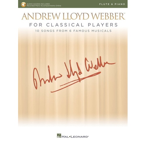 Andrew Lloyd Webber for Classical Players - Flute/Piano Book