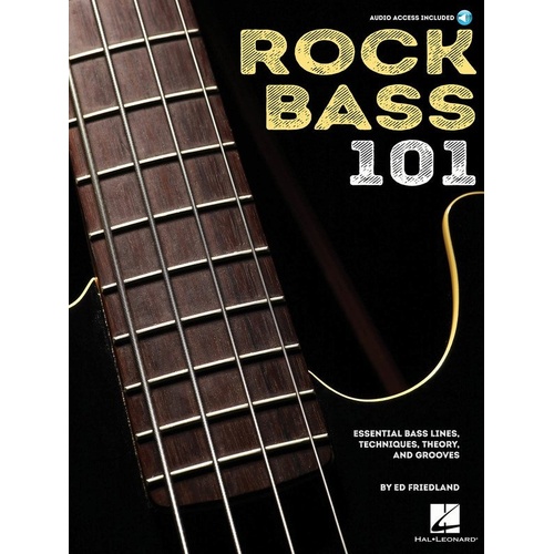 Rock Bass 101 BK/OLA with Audio Exercises and Online Access