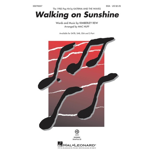Walking On Sunshine SSA (Octavo)
