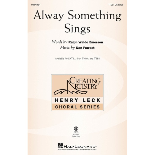Alway Something Sings TTBB (Octavo)