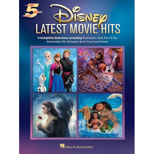 Disney Latest Movie Hits 5 Finger Piano Book by Hal Leonard