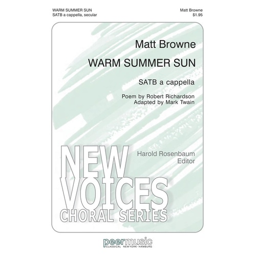 Warm Summer Sun SATB A Cappella (Octavo)