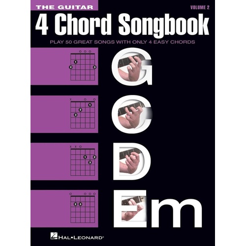 Guitar 4 Chord Songbook Vol 2 G-C-D-Em, 152 Pages, Melody Line, Lyrics & Chords, Hal Leonard