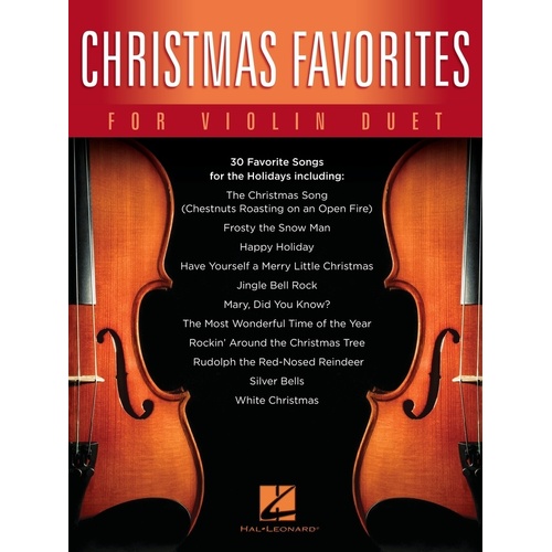 Christmas Favorites For Violin Duet (Softcover Book)