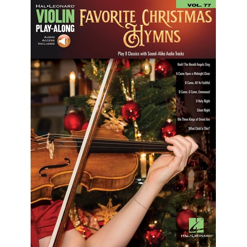 Favorite Christmas Hymns Violin Playlong V77 Book/Online Audio (Softcover Book/Online Audio)