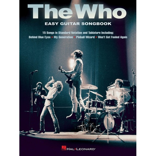 The Who Easy Guitar Songbook with Notes and TAB - 15 Songs, 64 Pages